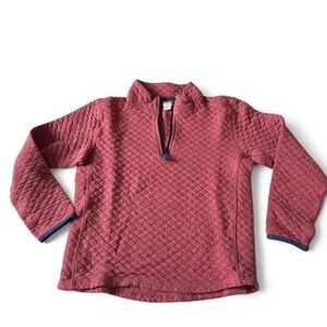 Boys Crewcuts by J.Crew red quilted quarter zip sweatshirt